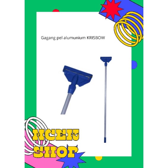 KRISBOW gagang pel alumunium dengan penjepit