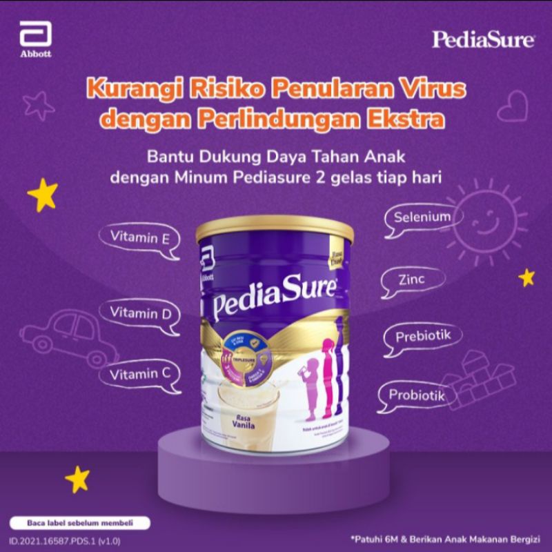 Susu Formula Anak Pediasure Triplesure 1-10 Tahun Vanila 850 gr 850g