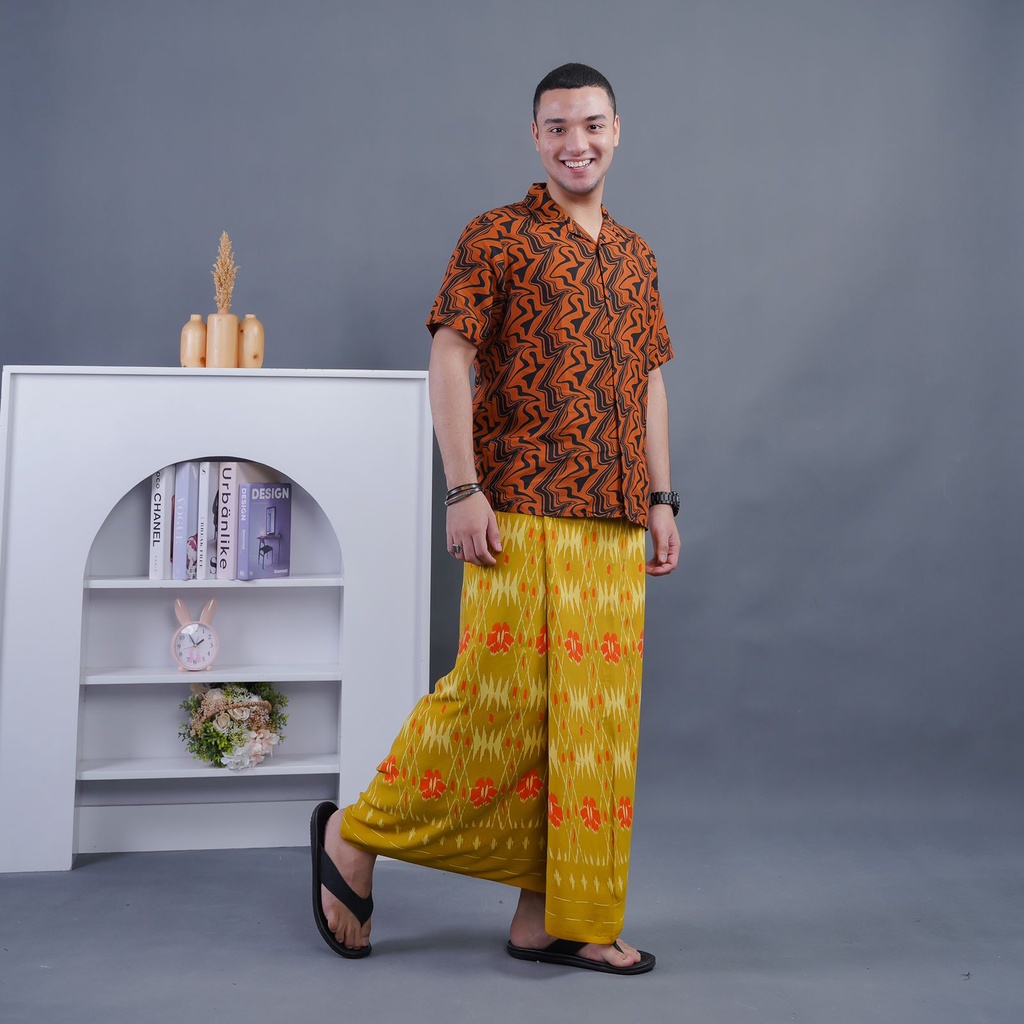 Sarung Goyor Print Super Babagaf Motif D Sarung Rayon Printing Pria Dewasa Fashion Muslim Sarung Santri