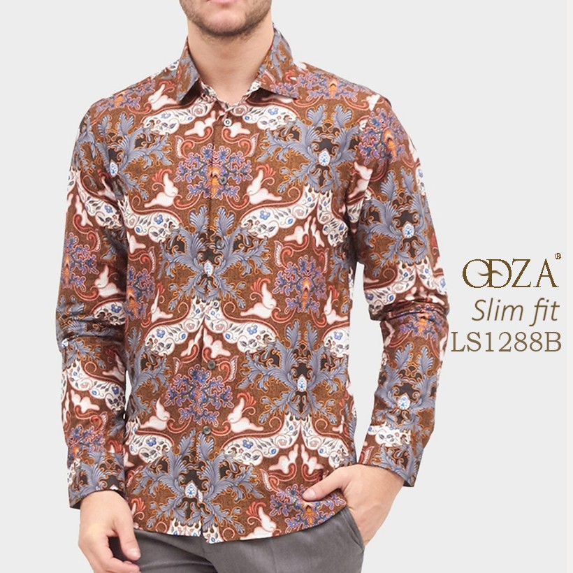 Odza Baju Batik Slimfit Pria Lengan Panjang Modern Butik Odza Baju Batik Slimfit Pria Lengan Panjang Modern Butik