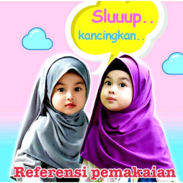 Jilbab instan pashmina instan pastan anak tinggal slup bahan kaos adem bukan merk HILZEA HULYA ya