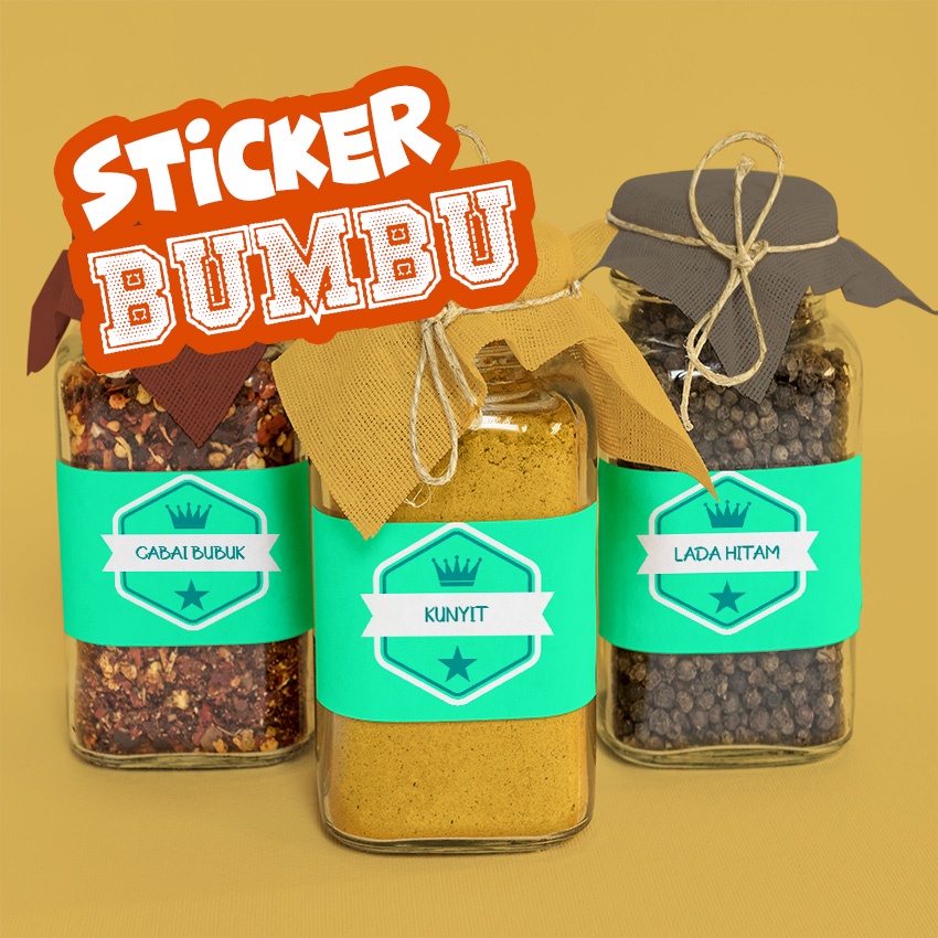 

stiker bumbu dapur | stiker bumbu | stiker garam | sticker 0014