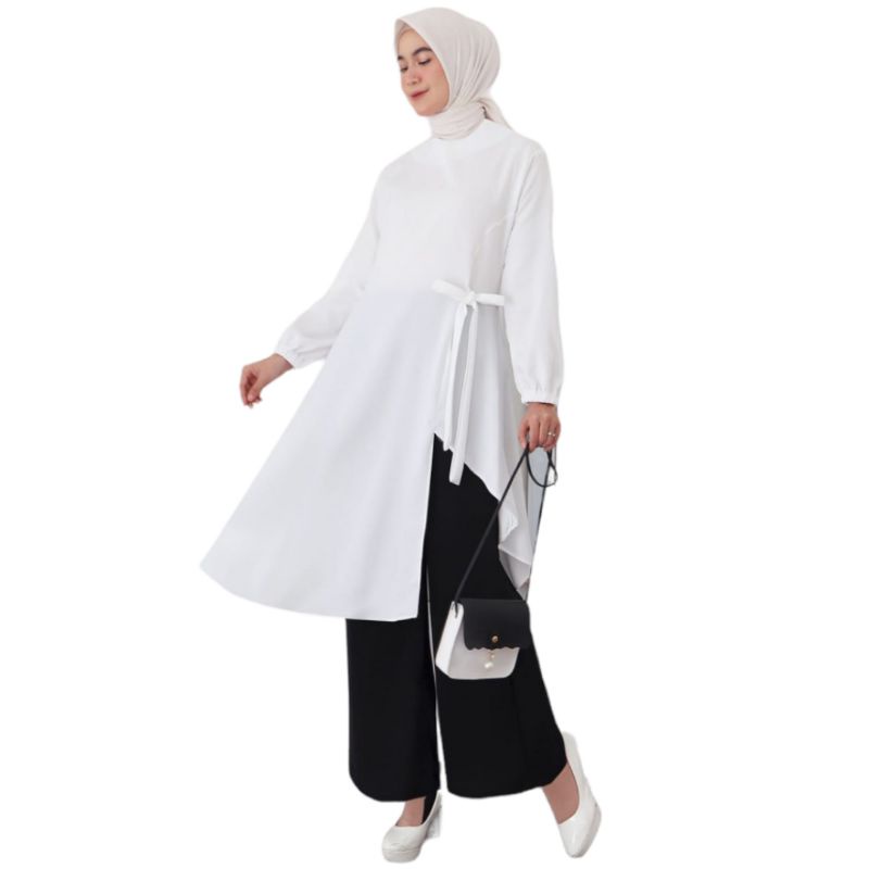 LONG TUNIK WANITA HIJAB/TUNIK MUSLIM MS078/807 SIZE M - L - XL