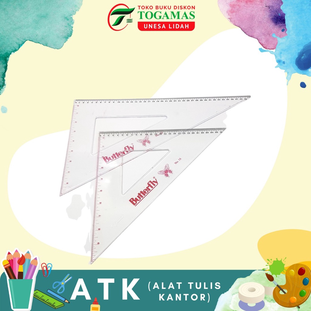 

PENGGARIS SEGITIGA NO.15 BUTTERFLY/ READY STOCK