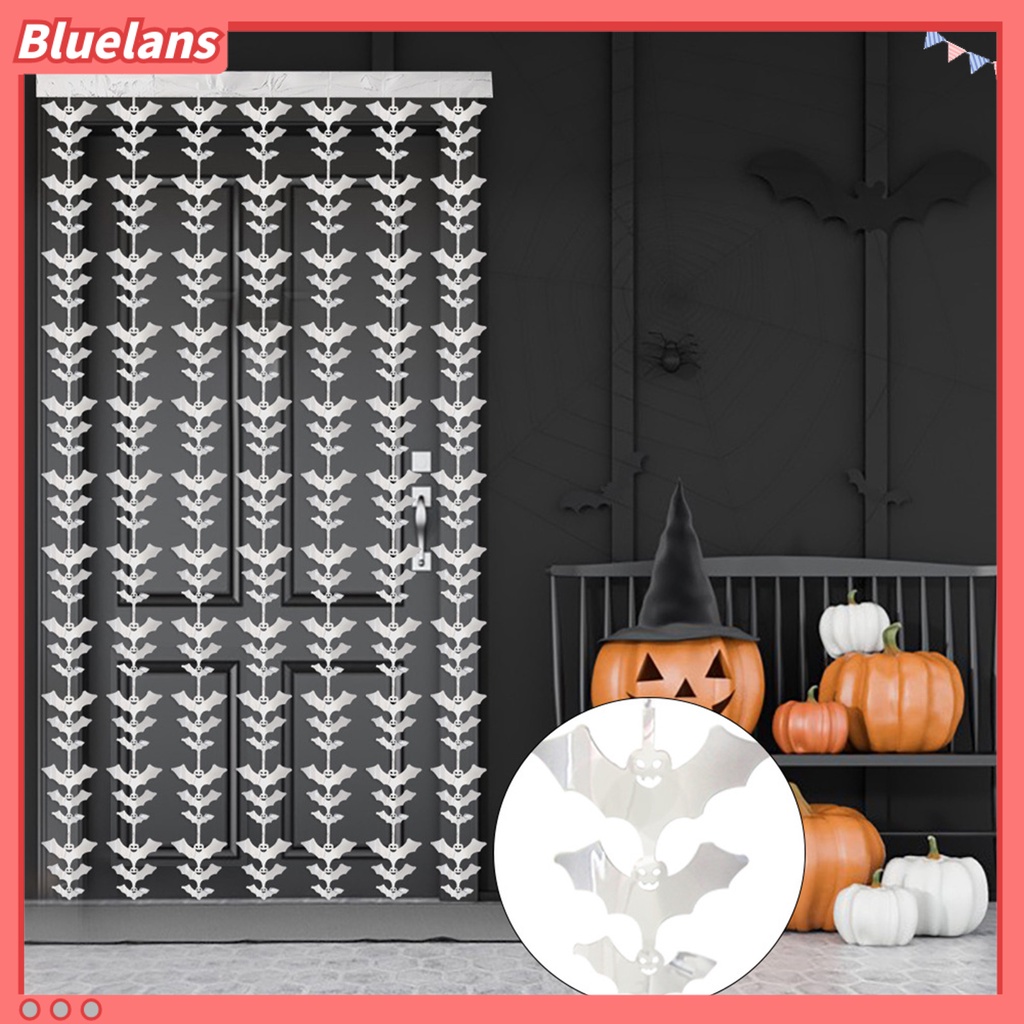 (In Stock) Tirai Pintu Motif Kelelawar Realistis Tanpa Bau Untuk Dekorasi Halloween