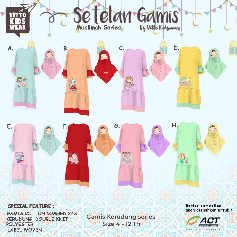 setelan gamis by vitto kidswear