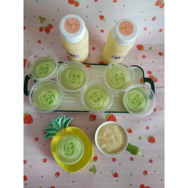 

puding mawar cup