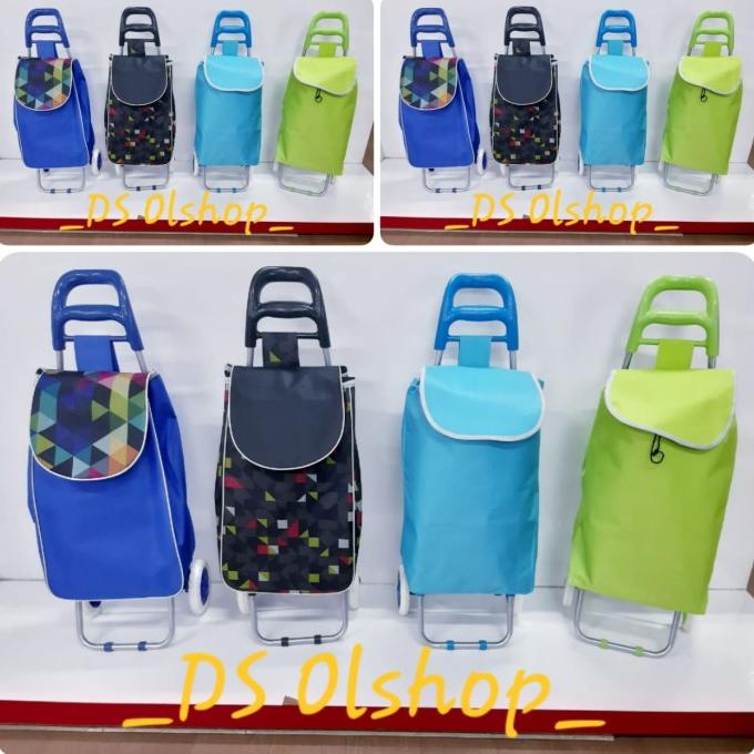 troli belanja keranjang supermarket/ tas troli belanja trolley roda