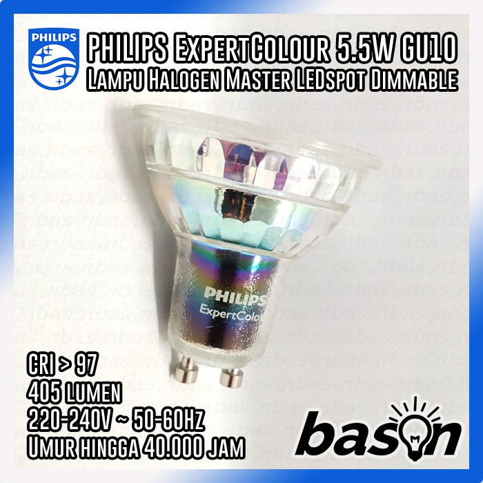 PHILIPS MASTER LED Spot ExpertColor 5.5W GU10 CRI97 Dimmable