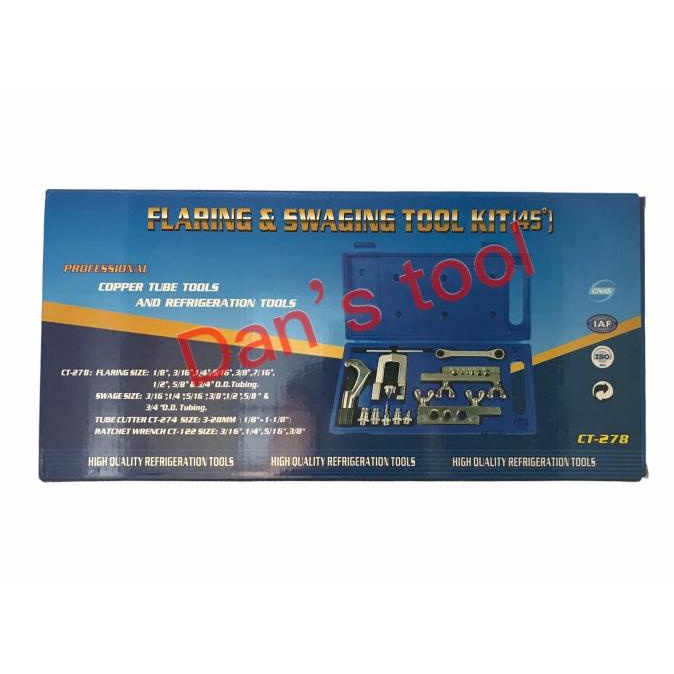 Flaring Tool Set + Tubing Cutter / Pemekar Pipa Tembaga / Pipa Ac