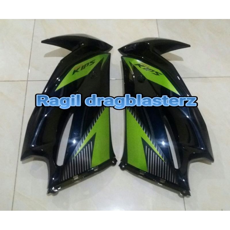 fairing atas new ninja rr hitam list hijau 2014 original Kawasaki
