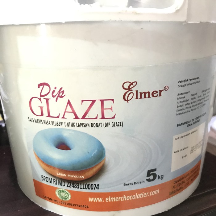 Topping Elmer Dip Glaze - Topping Donat Blueberry / Bluberi  500gr