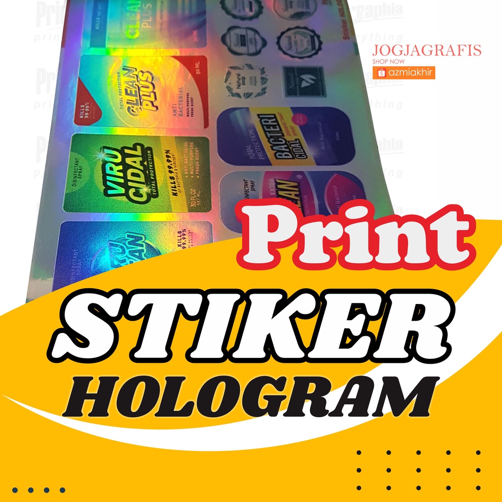 

Stiker HOLOGRAM A3+ (Print + Cutting) tanpa minimal order