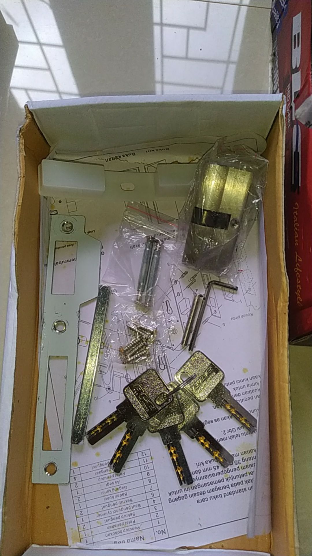 Handle Plate Set Aluminium Bellucci 839 L66 Set (handle Plate+body+cylinder) White