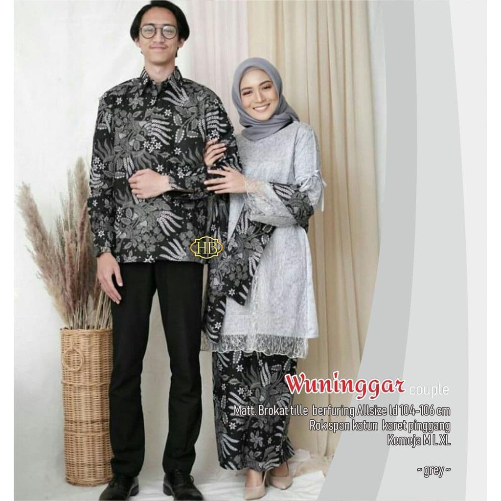 BATIK COUPLE SARIMBIT BROKAT TILLE