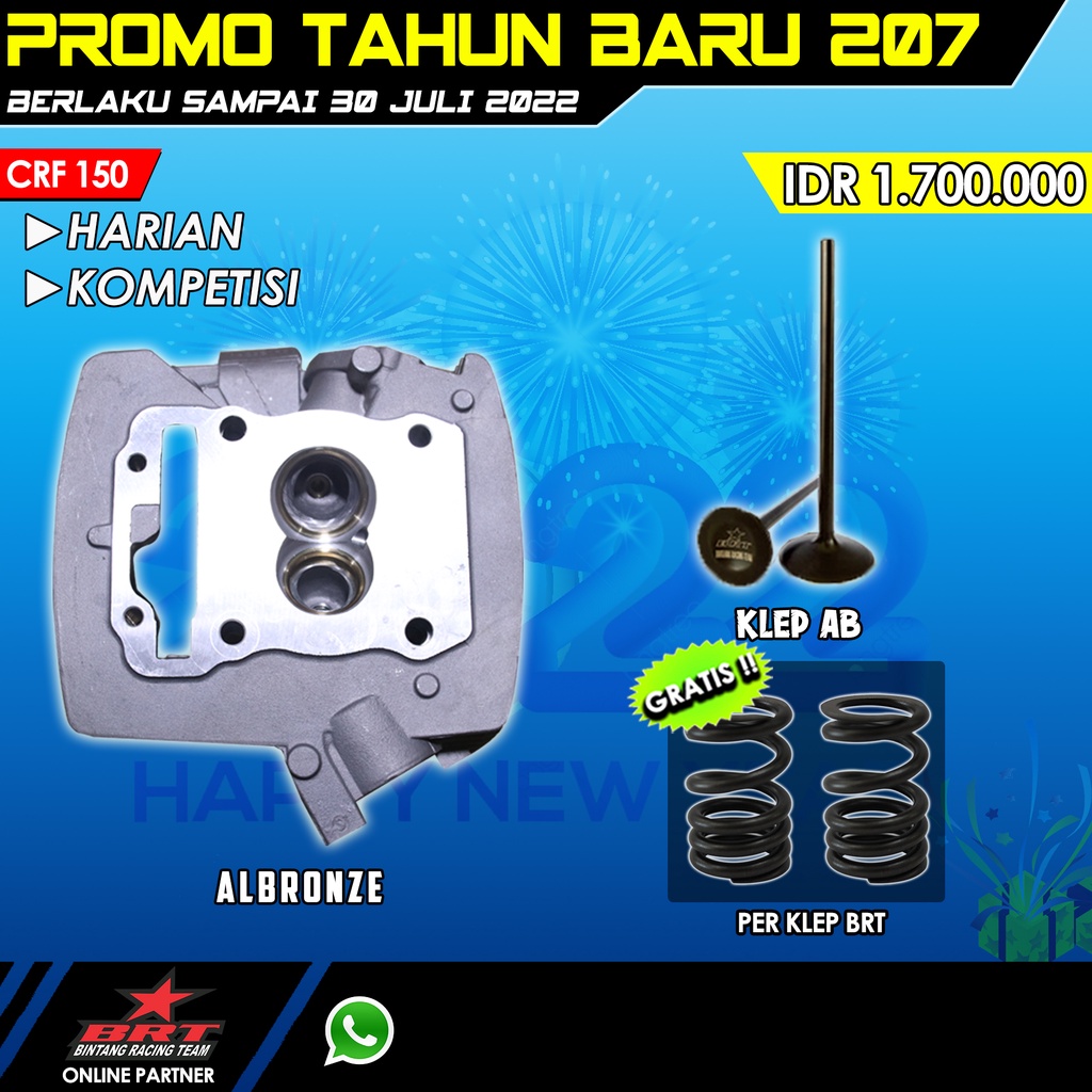 HEAD ALBRONZE KLEP 34/29 FREE PER KLEP BRT - HONDA CRF 150