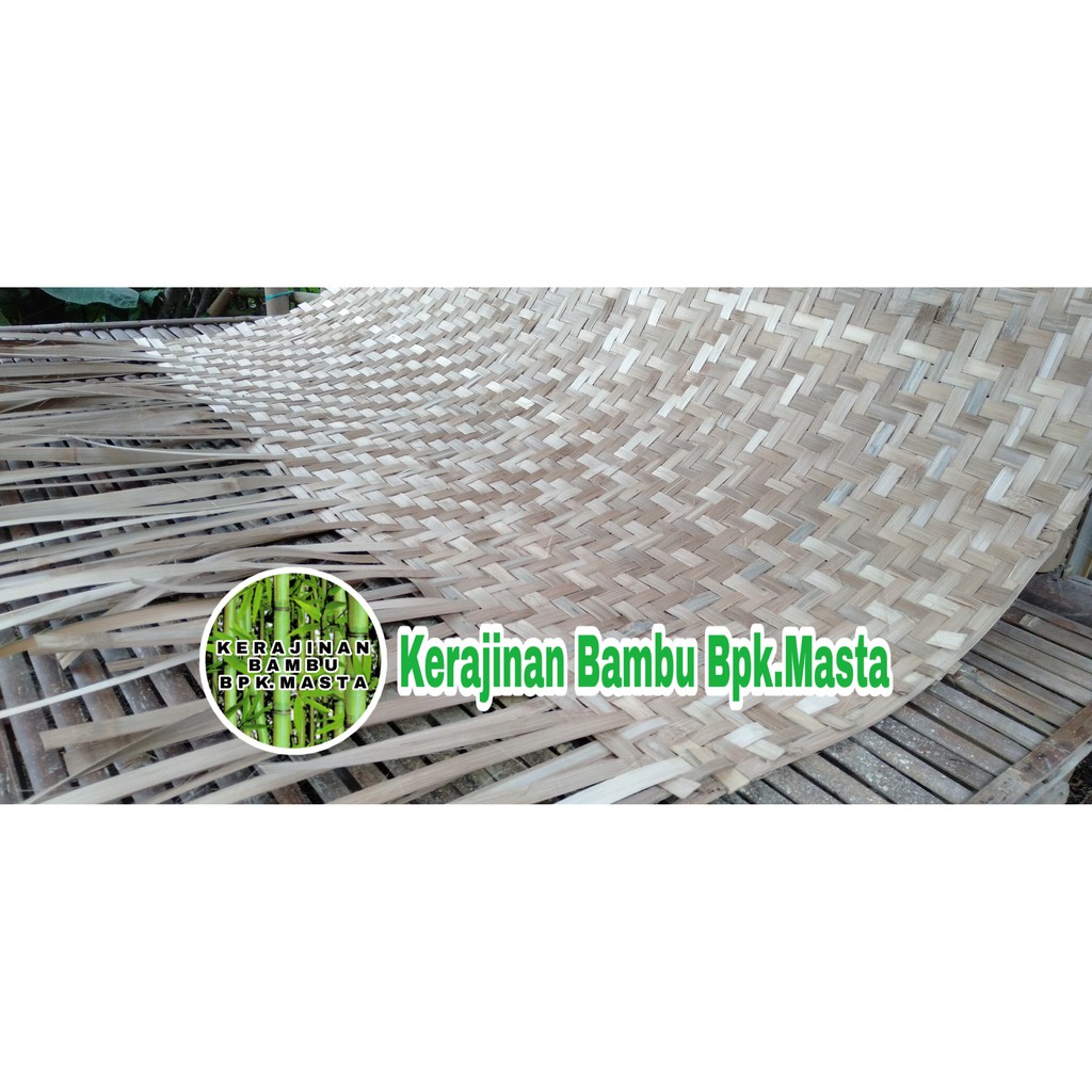 Kerajinan Anyaman Bambu Bilik Motif Polos Harga Permeter