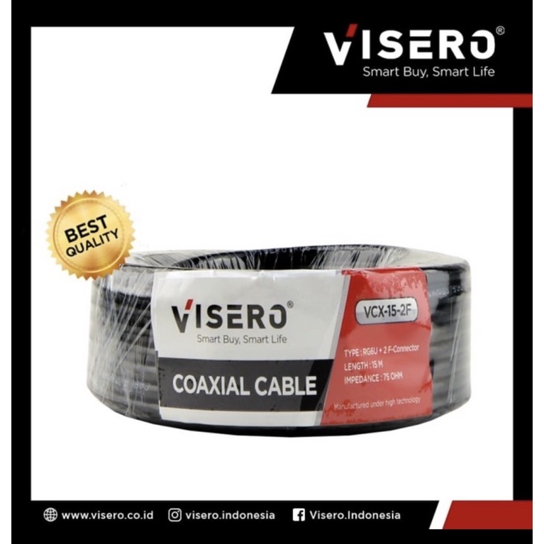 Kabel Parabola/Kabel RG 6/Cable Parabola RG 6 Coaxial Visero 15 meter