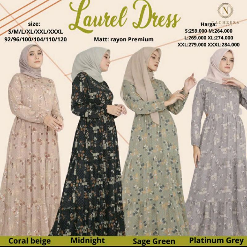 LAUREL DRESS//NADHEERA LUXURY//GAMIS KATUN//GAMIS KATUN PREMIUM