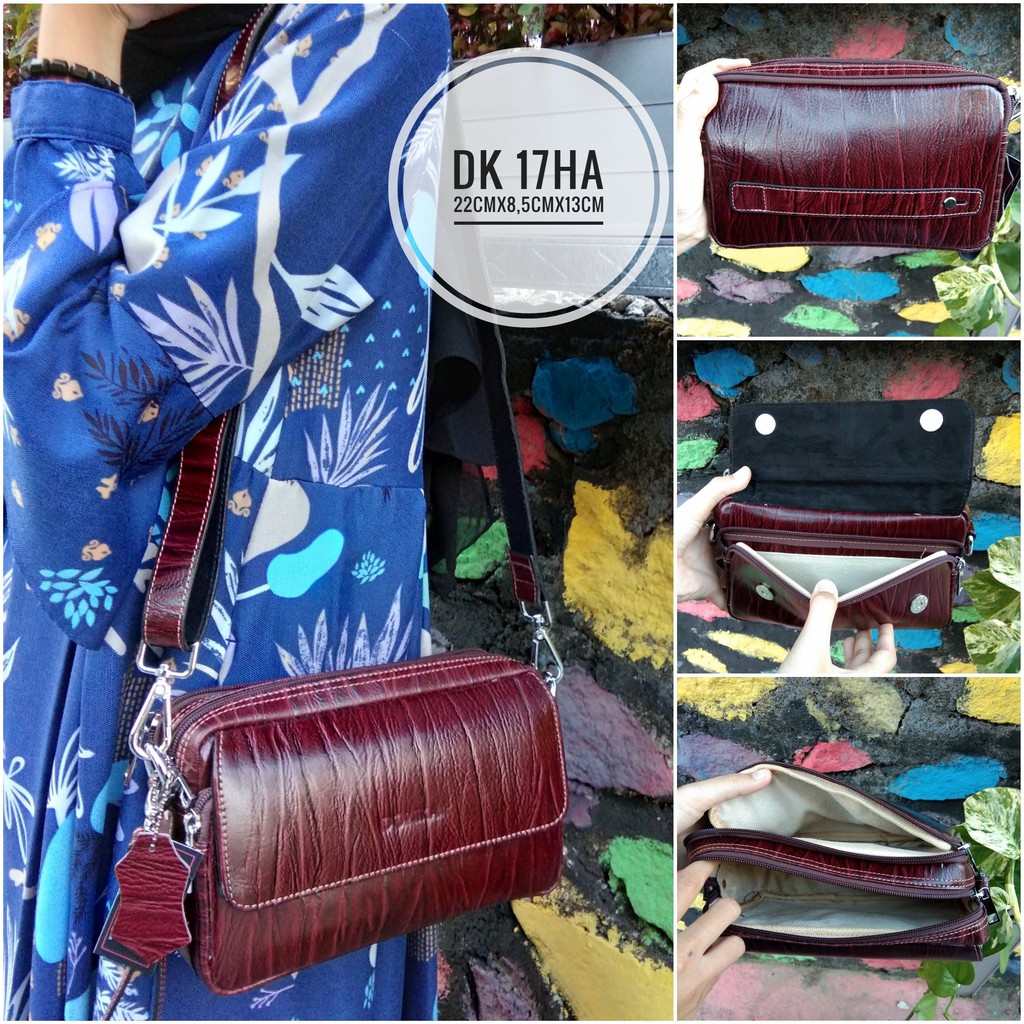 Tas selempang kulit wanita