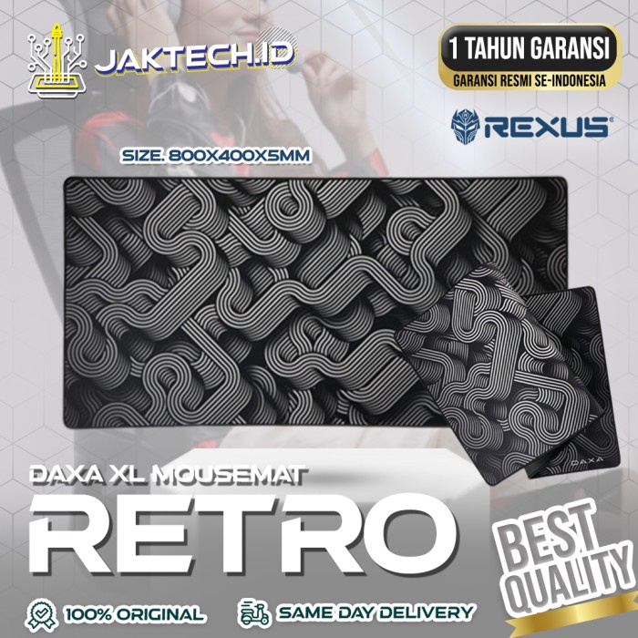 Rexus Daxa Retro XL Mousepad Mousemat Deskmat Gaming Extended Cloth