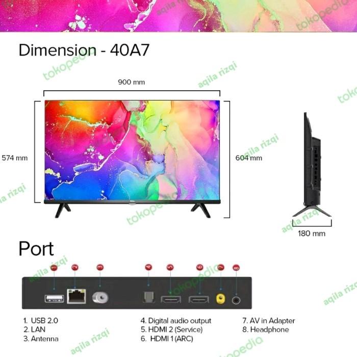 TCL 40A7 android 11 TCL 40inch seri terbaru