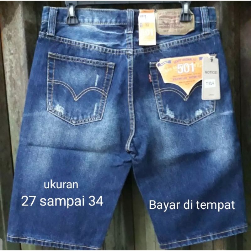 promo celana pendek jeans Levis 501 import/celana pendek reguler/celana jeans pendek fashion pria.