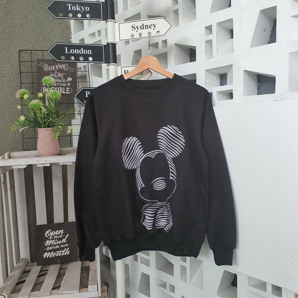 Micky Sketch Hoodie Sweater Hoodie Motif Lucu Terbaru Bahan Fleece