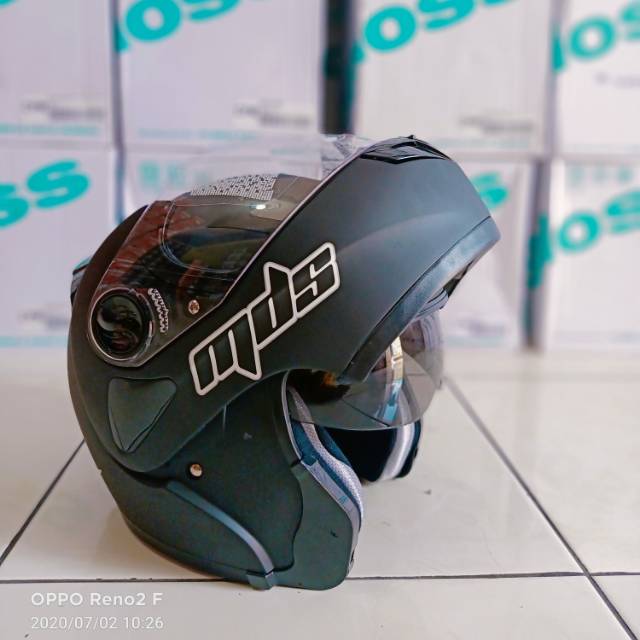 HELM MDS MODULAR HITAM DOFF // MDS PRORIDER BLAK DOFF PULL WARNA