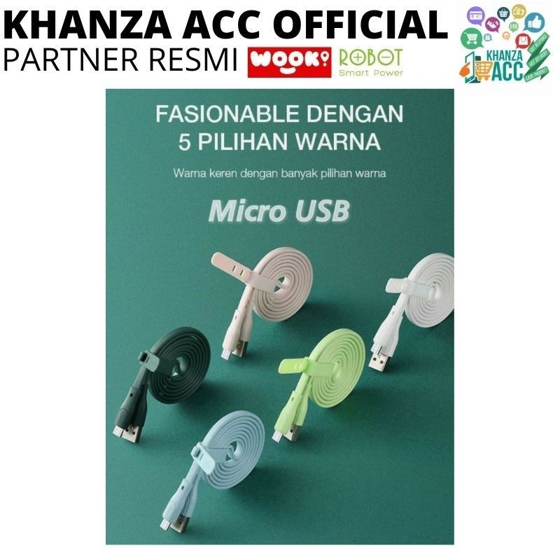 KHANZAACC Robot RGM100 Micro USB Kabel Data Colorful (1 Toples isi 20pcs)