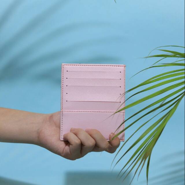 Cardholder Card Holder Dompet Kartu Pria Wanita 12 Slot Pink Murah