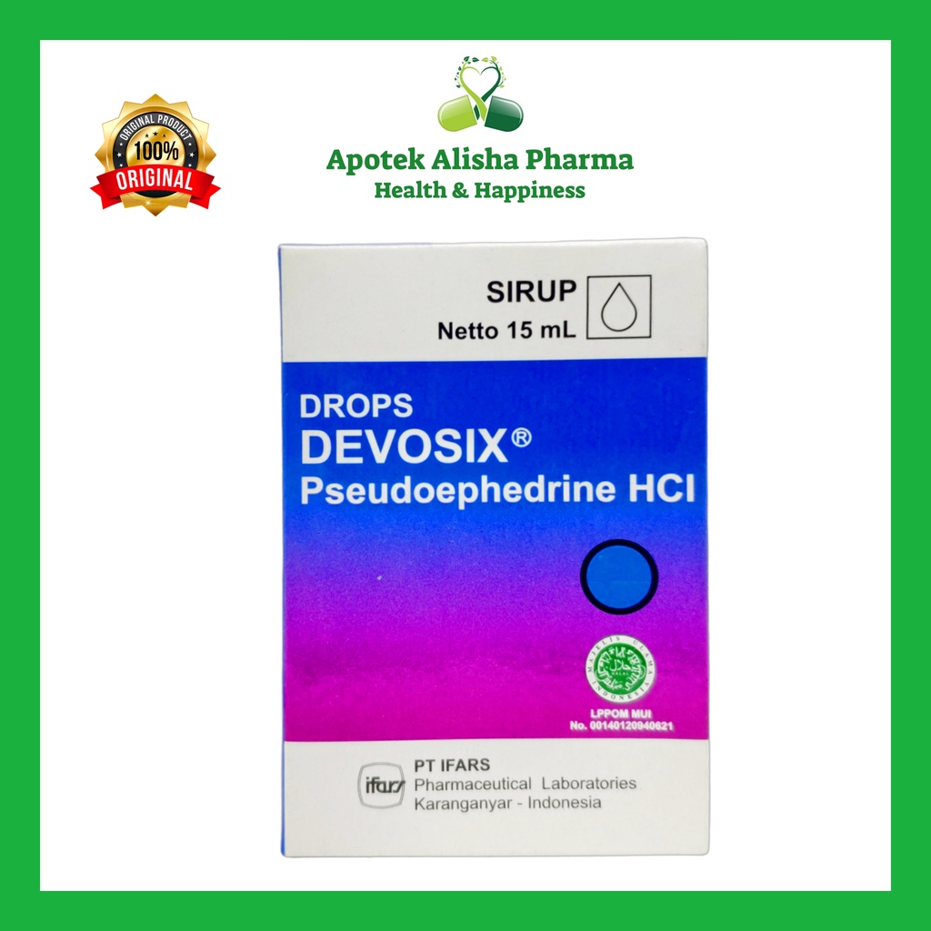 Devosix Drops 15ml - Devosic Baby Drop Obat Flu / Pilek Bayi &amp; Anak / Devosik / Defosix / Defosic / Defosik