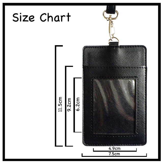 CUSTOM  SOUVENIR PRINT ID CARD / NAME TAG HOLDER KULIT WARNA BLACK NAVY MINT REDWINE ROSEPINK BABYPINK CREAM
