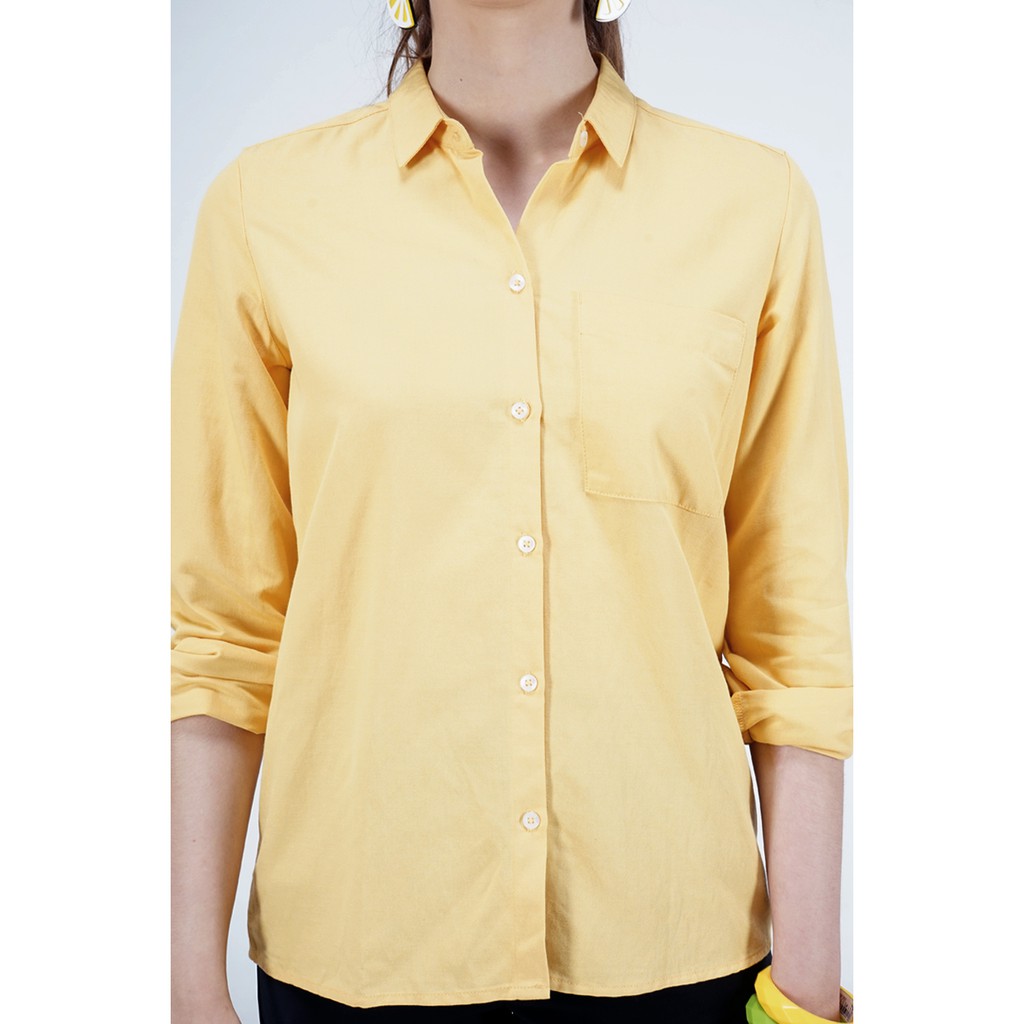 Ninety Degrees Kemeja Wanita Honey Yellow 24583D9YL