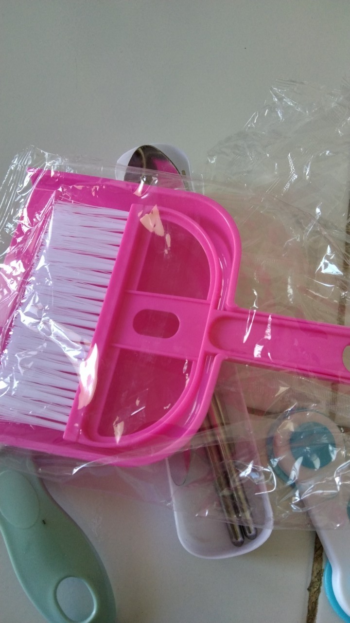 Xoq - Sapu Pengki Set Mini Serbaguna - Dustpan Mini Set Serbaguna 2 In 1
