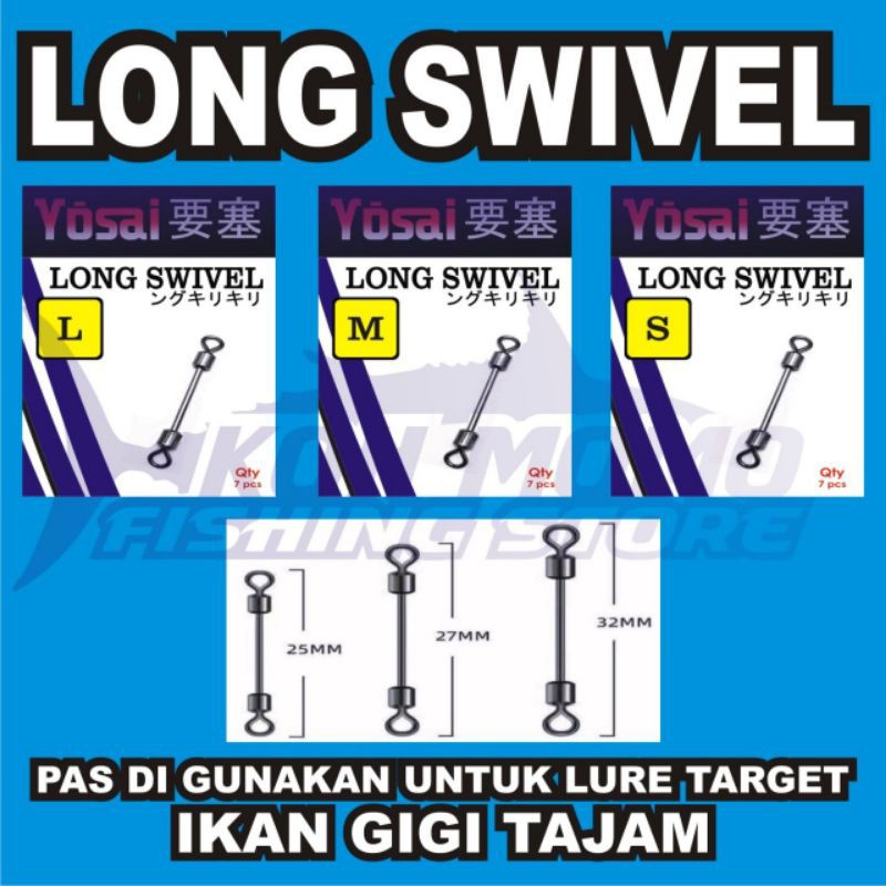 Long Swivel Kili Kili Konektor Lure Casting Spoon Metal Jig