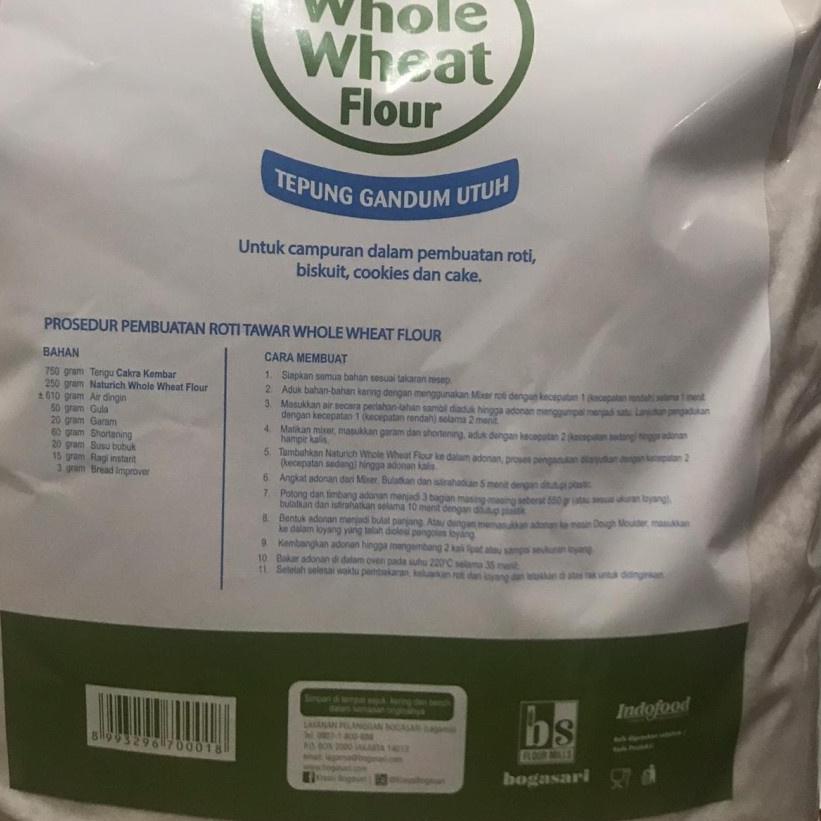 

Untung maksimal--Tepung Gandum Utuh 5kg - Naturich Whole Wheat - Gandum=