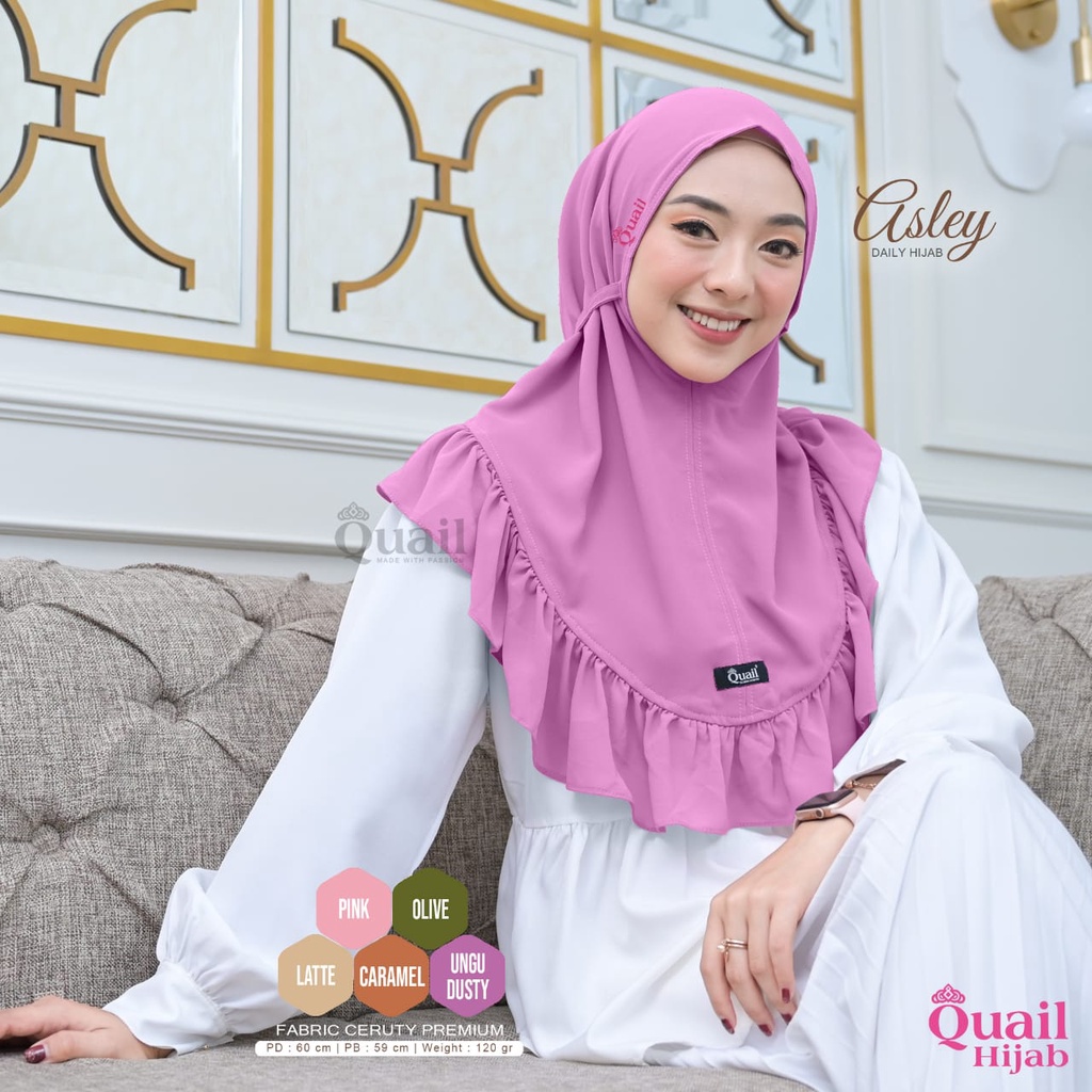 Asley Daily Hijab Original Quail Hijab Instan Quail Hijab Tali Quail Asley Quail