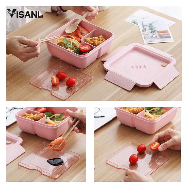 Kotak Makan Transparant Bento Box 1100ml / Tempat Makan Lunch Box BPA FREE VS-59