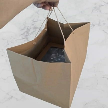 

✨ BISA COD ✨ Tas kertas paperbag kraft untuk Box 22x32(1 pack isi 12 pcs)