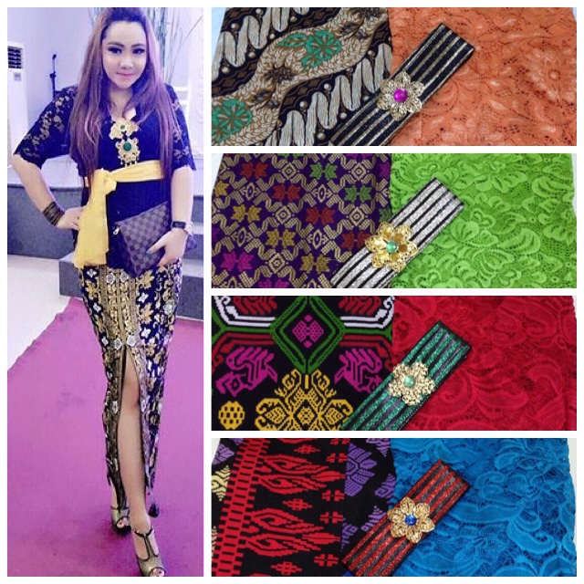 Set kebaya jadi wisuda leher v sofia