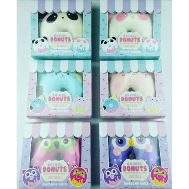 Squishy Punimaru donat owl cat panda super jumbo mainan anak hadiah ulang tahun kado ultah koleksi
