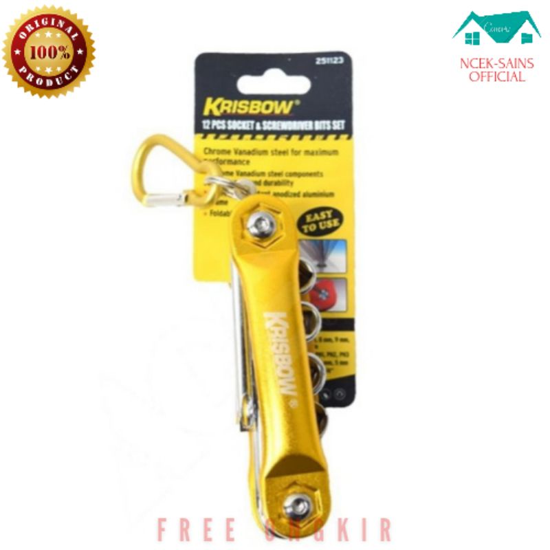 Krisbow set kunci sok dan obeng 12pcs