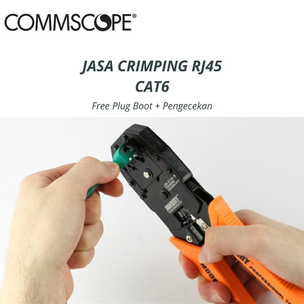 Jasa Crimping Kabel LAN RJ45 CAT6 COMMSCOPE