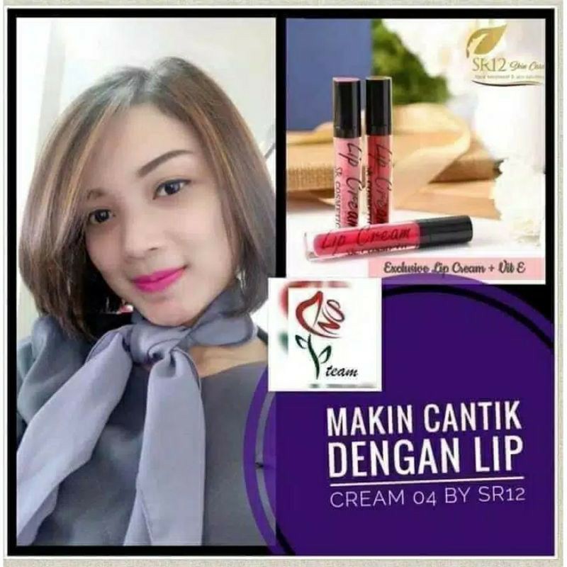 LIP CREAM 04 PINK SR12 / MOIST LEMBUT DAN NYAMAN DIBIBIR / BEBAS PARABEN BPOM