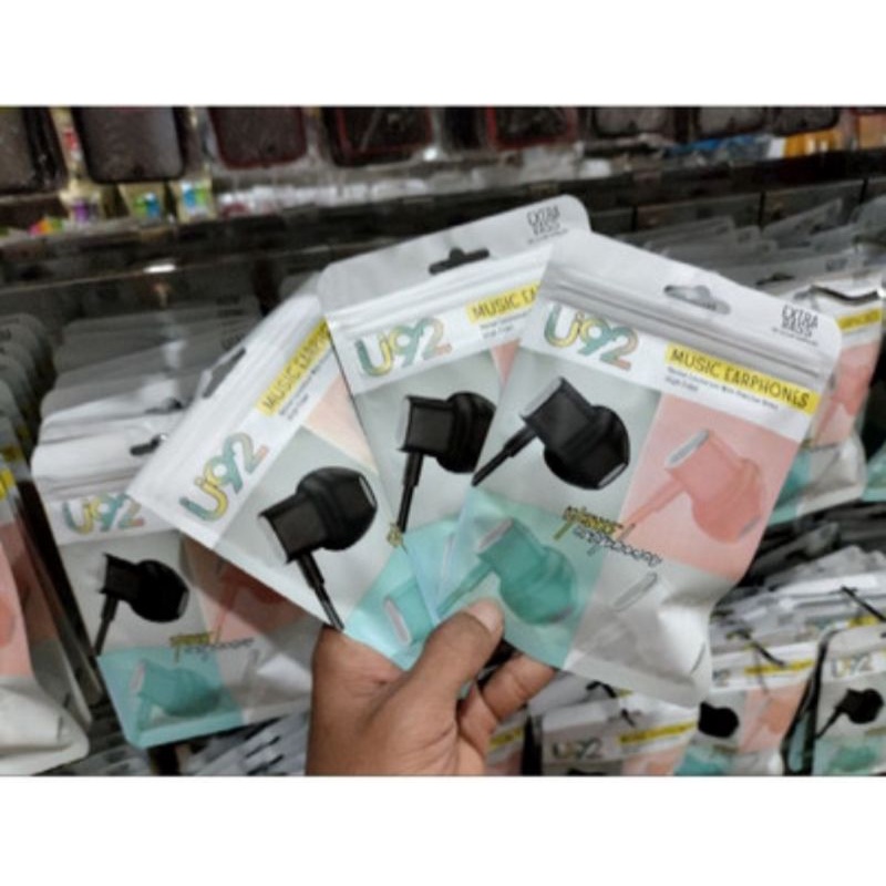 Handsfree U92 Macaron / Earphone Macaroon Matte Colour Extra Bass / Headset U92 Maccaron Extra Bass