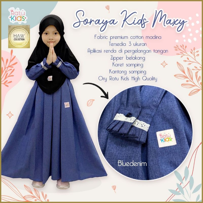 Gamis Anak : Soraya Kids Maxy Original By Ratu Mulabees