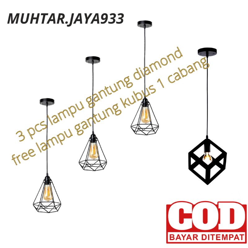 lampu hias lampu gantung minimalis dekorasi caffe rumah dll