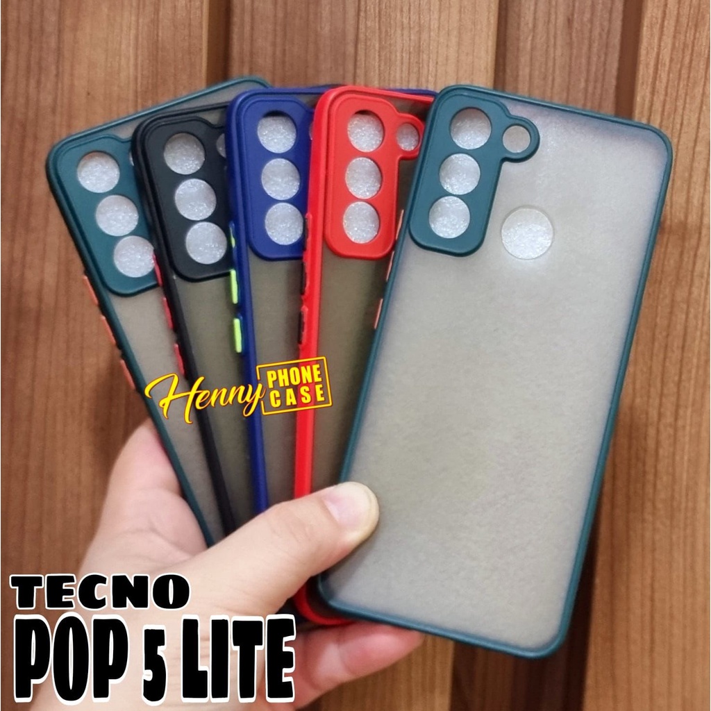 Case Tecno Pop 5 LTE 6.52 Inchi Aero Color Matte Dove &amp; Oem Clear Case 2.0MM