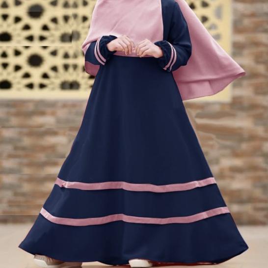 ✺ GAMIS SYARI ANAK BAJU MUSLIM ANAK PEREMPUAN TERBARU MAROON - Merah Muda ❅